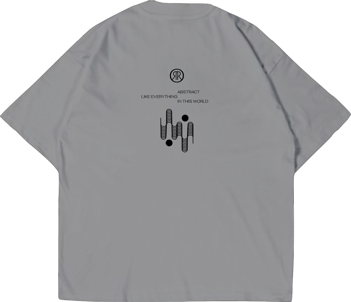 Oversized Grey T-shirt Abstract