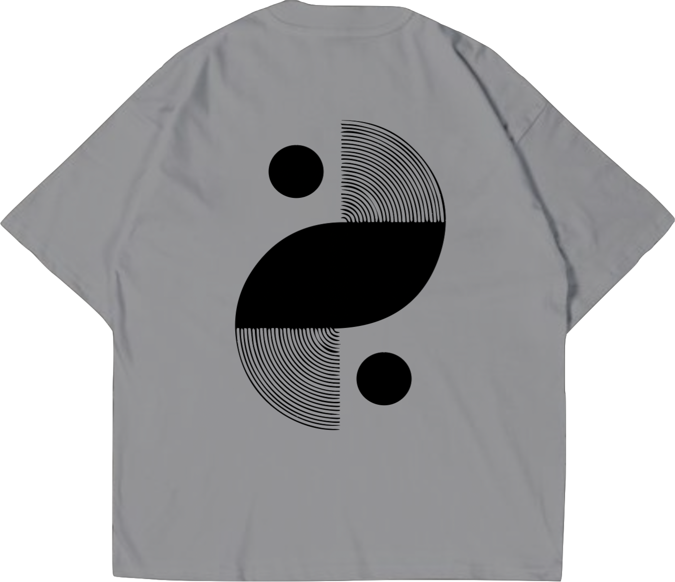 Oversized Grey T-shirt Abstract