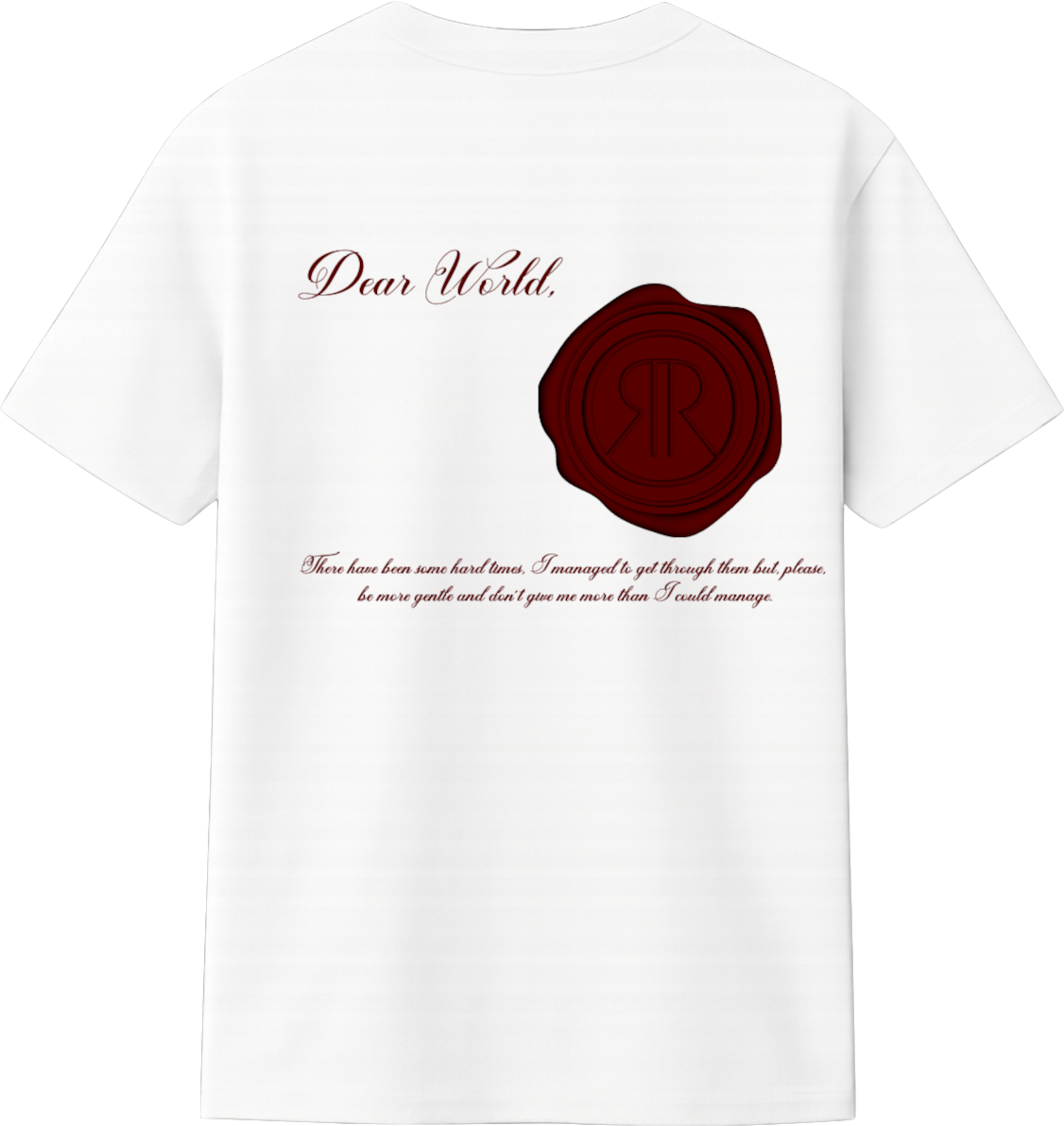 White T-shirt Letter to the world
