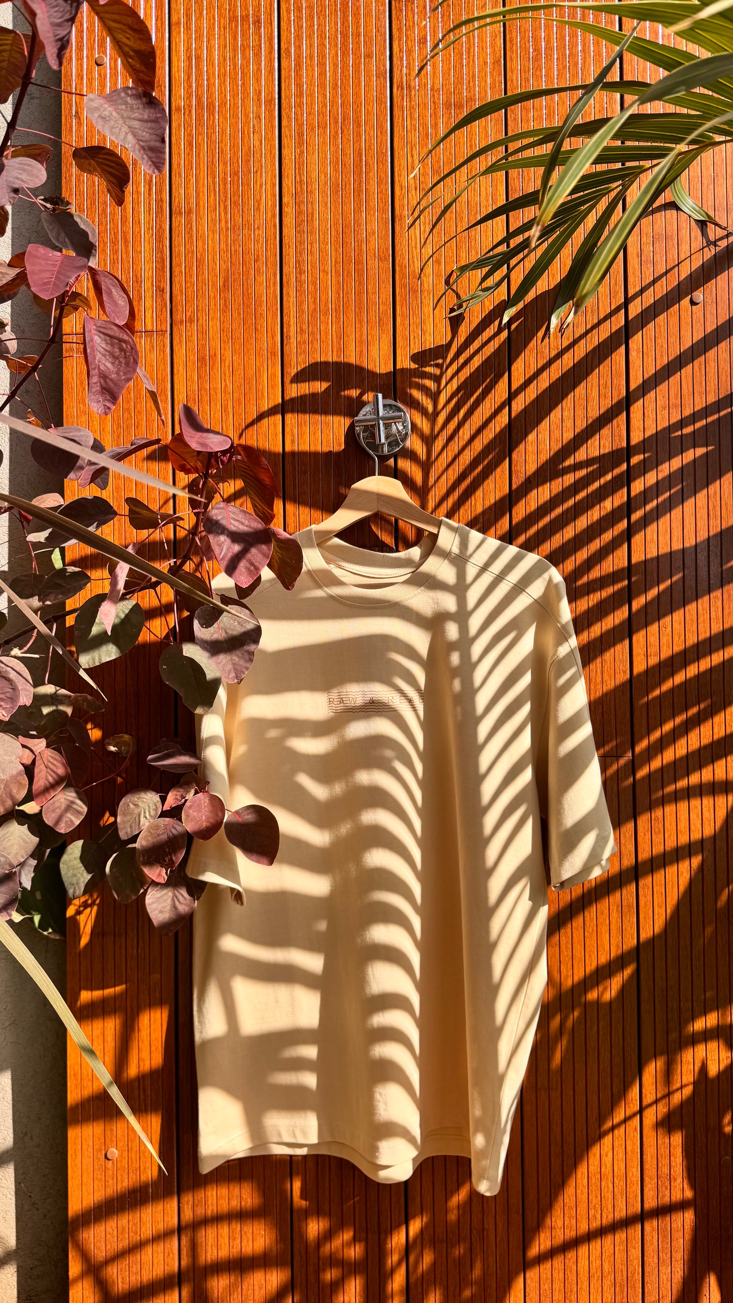 Beige Oversized T-shirt The tree