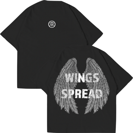 Oversized Black Premium T-shirt Wingspread