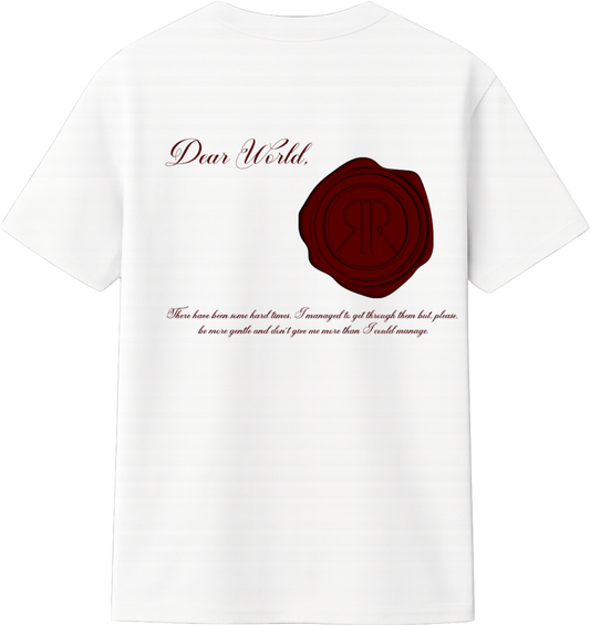 White T-shirt Letter to the world