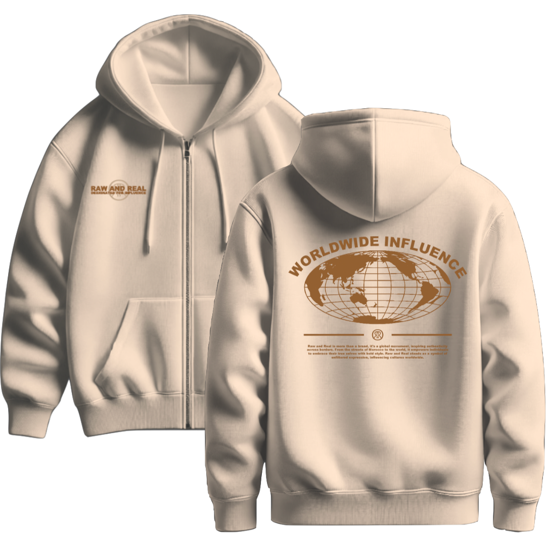 Beige Zipper Worldwide Influence